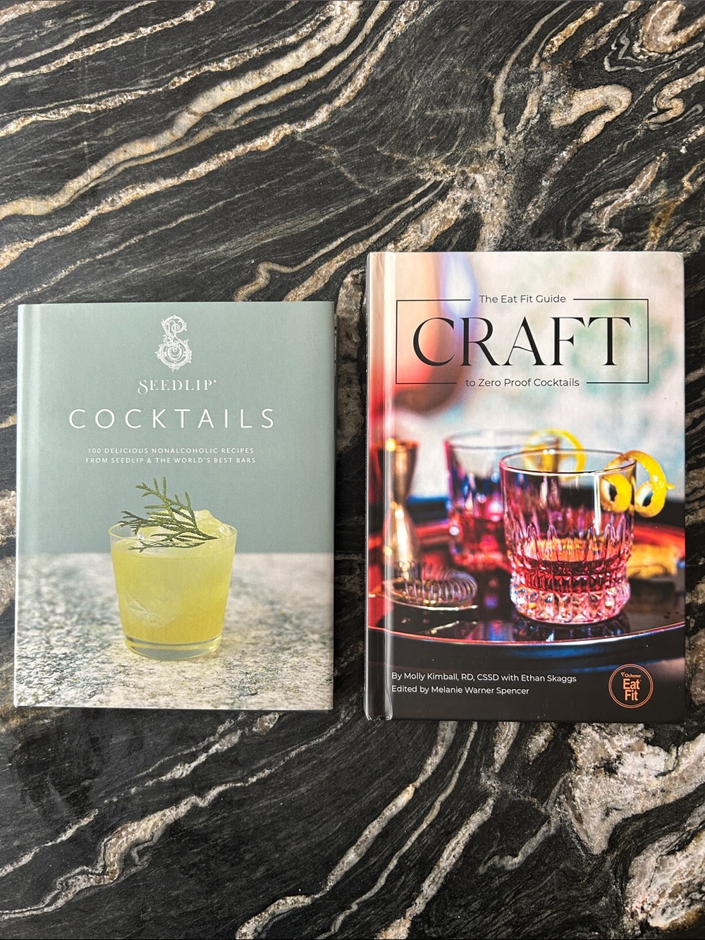two Zero-Proof Non-Alcoholic Cocktail recipe books NEW UNUSED hardcover